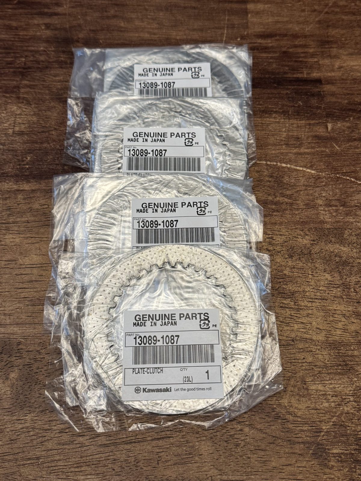Kawasaki OEM Clutch Plate 13089-1087 New Genuine Lot of 4