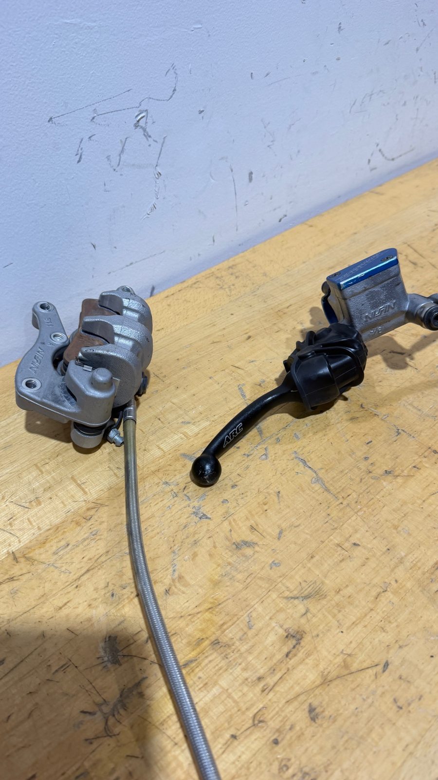 2025 Yamaha YZ250F OEM Front Brake Master Cylinder Caliper Line ARC Lever Complete Assembly - 5UN-W0042-50-00
