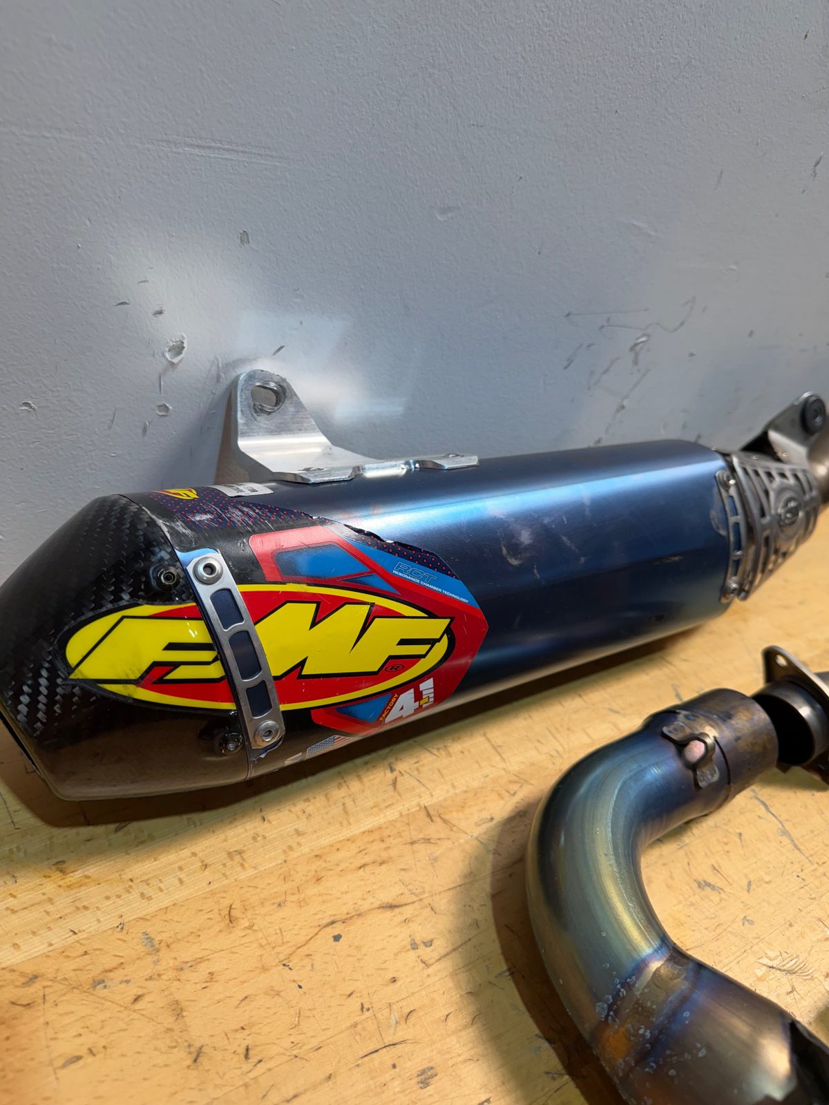 2025 Yamaha YZ250F FMF 4.1 RCT Slip-On Silencer and MegaBomb Header Complete Exhaust System - 044453