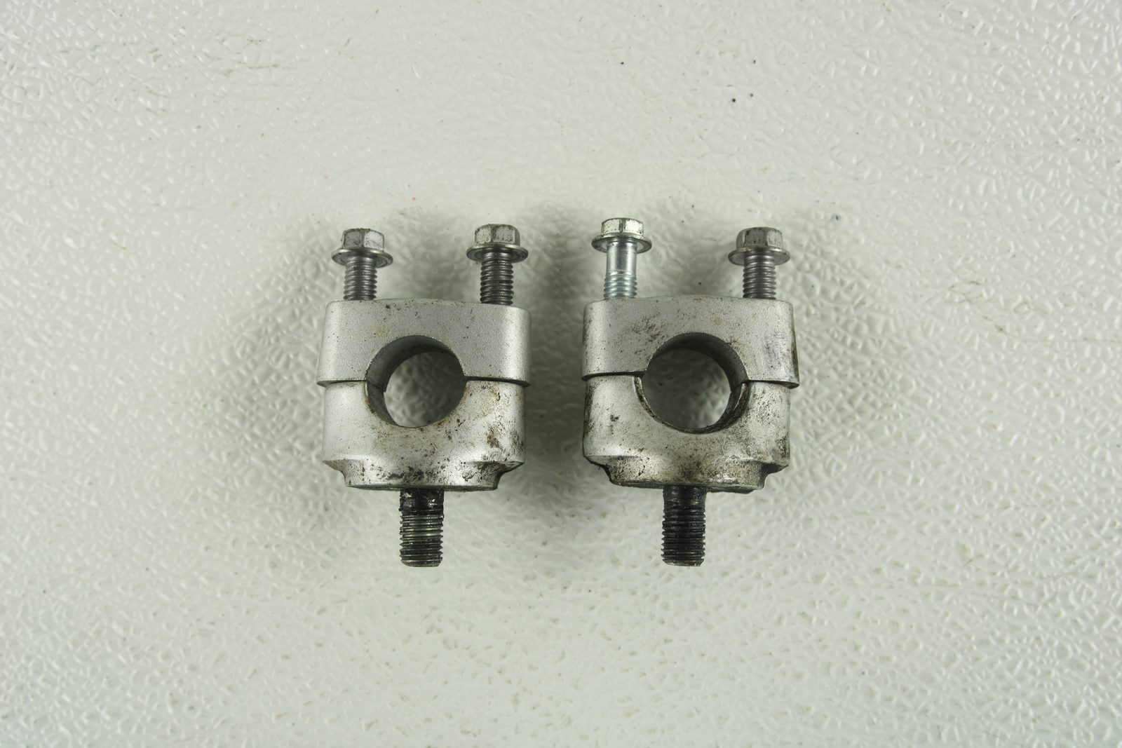 2007 Yamaha TTR90E OEM Handlebar Mount Clamps Risers Pair - 5HN-23442-00-35 - 5HN-26111-00-00