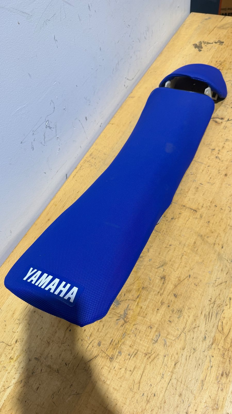 2025 Yamaha YZ250F OEM Seat Blue Gripper Cover with Base
