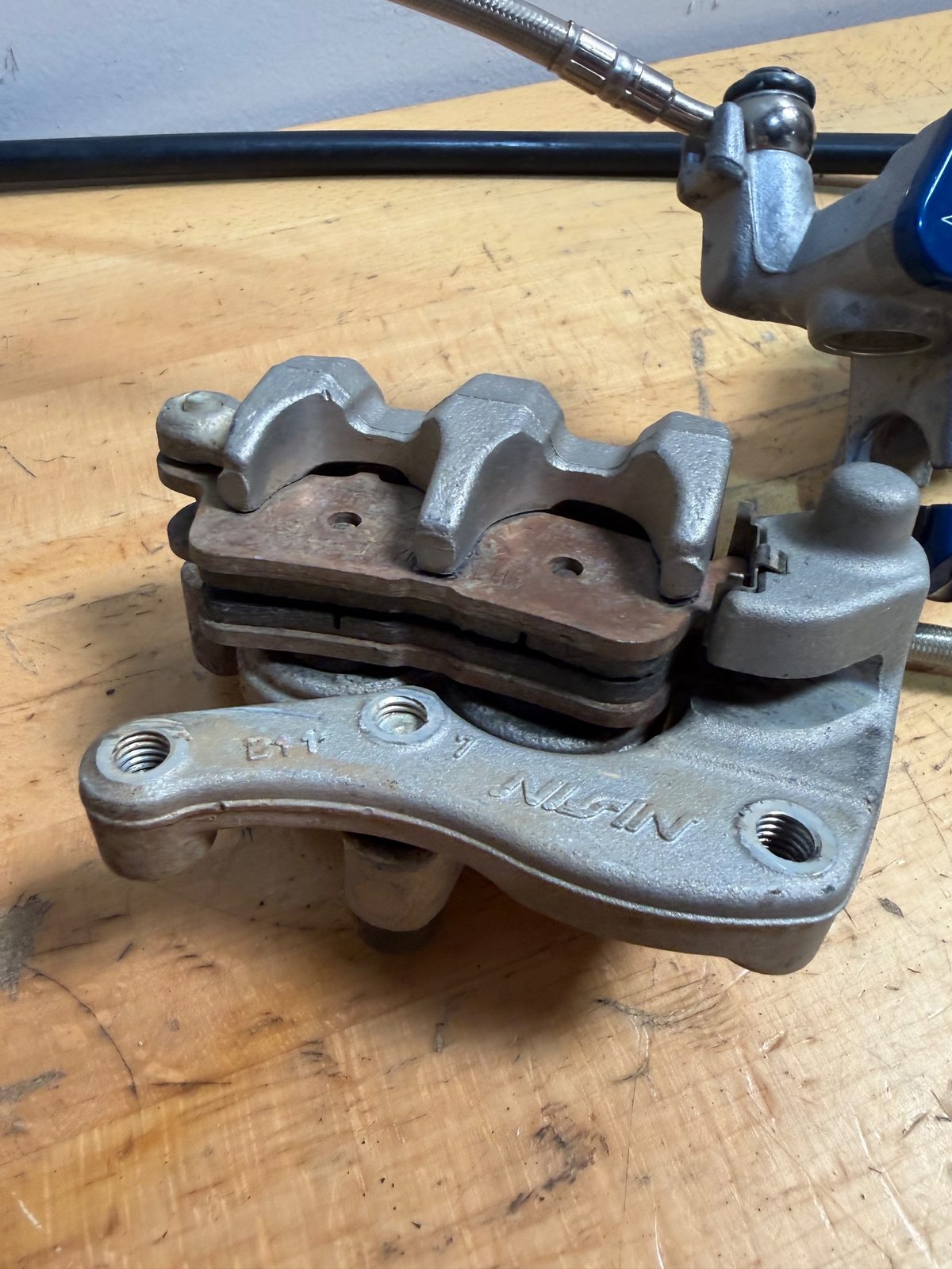 2025 Yamaha YZ250F Front Brake Master Cylinder Caliper and Line Complete Assembly with Works Connection Cover - BMF-2583V-00-00