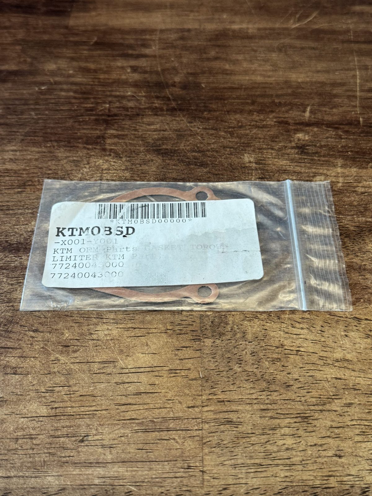 KTM Husqvarna GasGas OEM Torque Limiter Gasket 77240043000 New Genuine