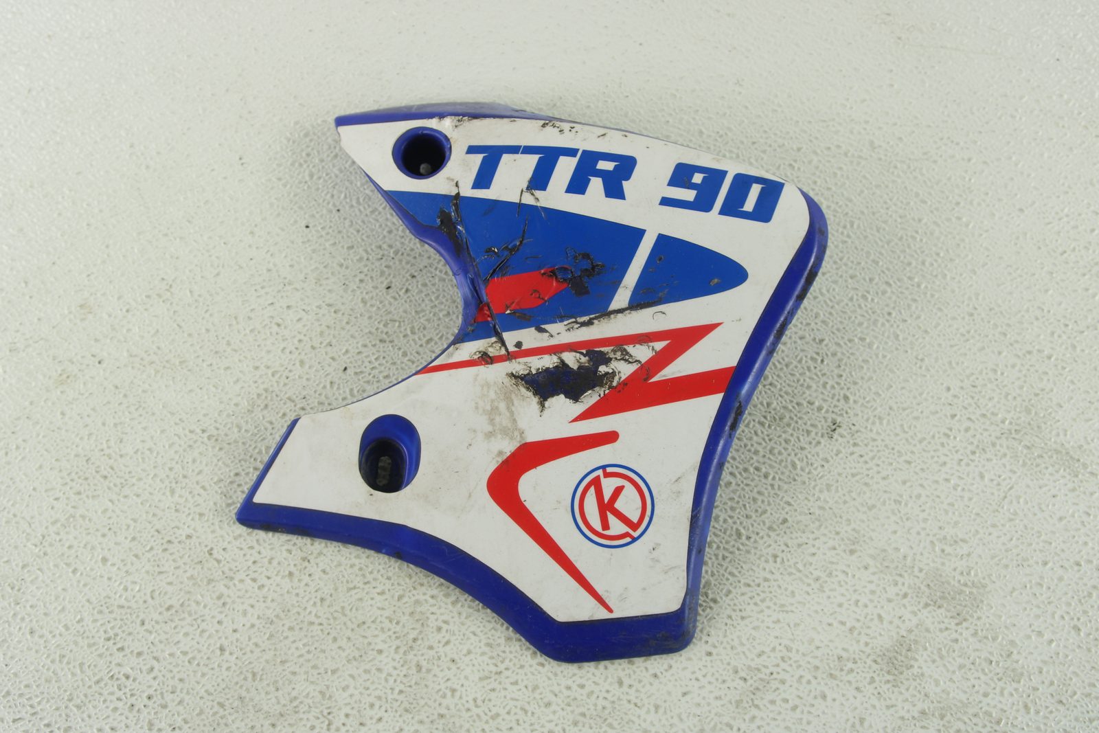 2007 Yamaha TTR90E OEM Front Number Plate Headlight Cover Panel Blue Right Side/5HN-2137X-00-00