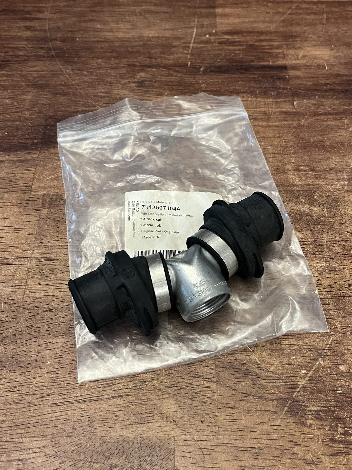 2024 KTM 85 SX OEM Coolant Y-Hose Complete Assembly 79135071044