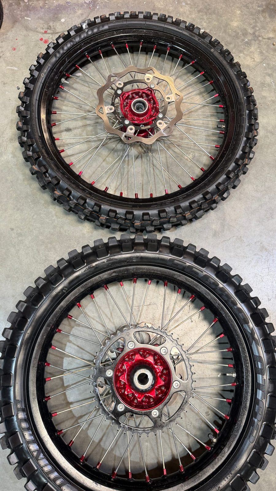2012 Suzuki RMZ250 Front and Rear Wheel Set Complete Assembly 21/19