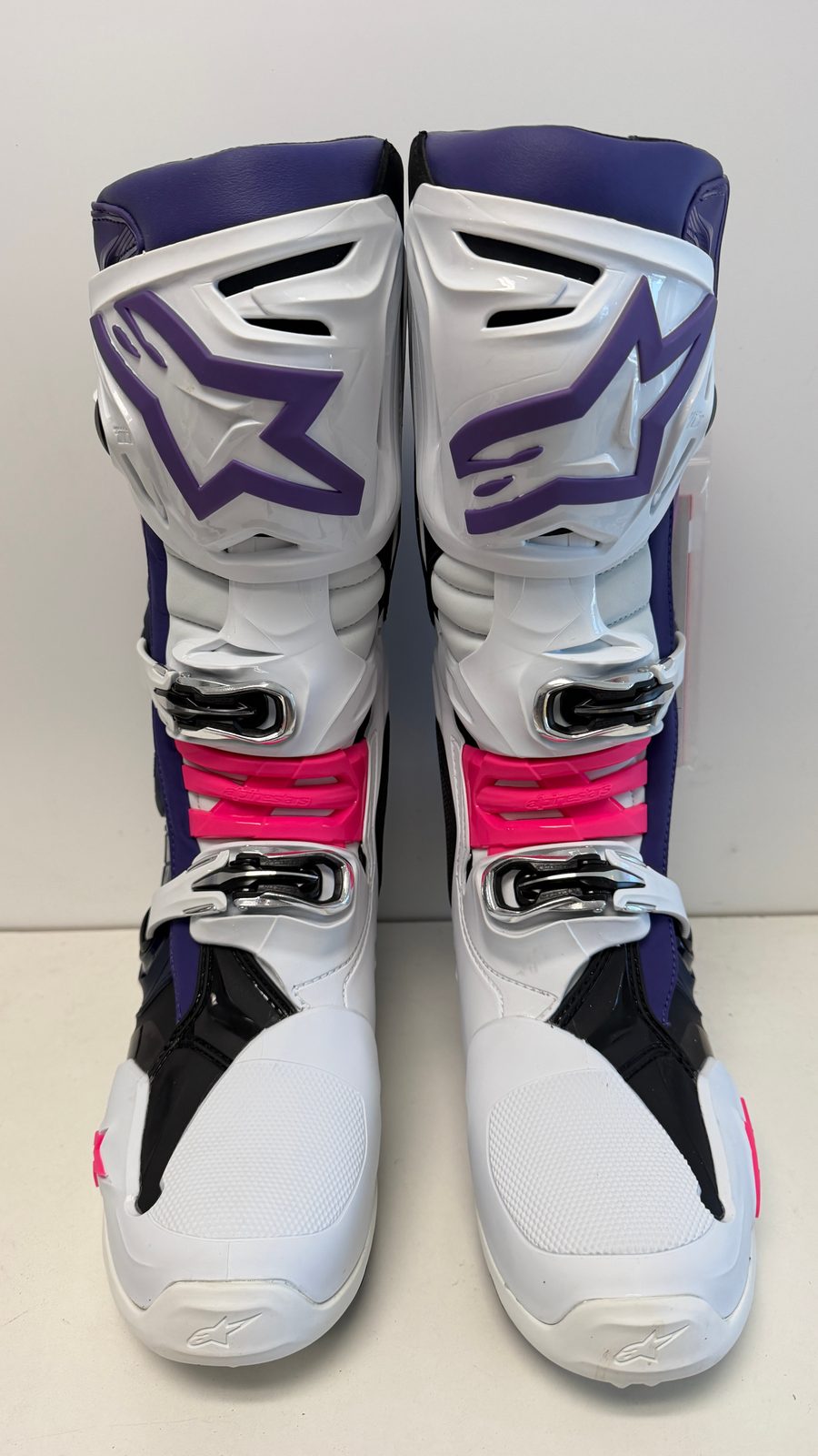 NEW Alpinestars Tech 10 Boots Pink/Purple Size 12 New