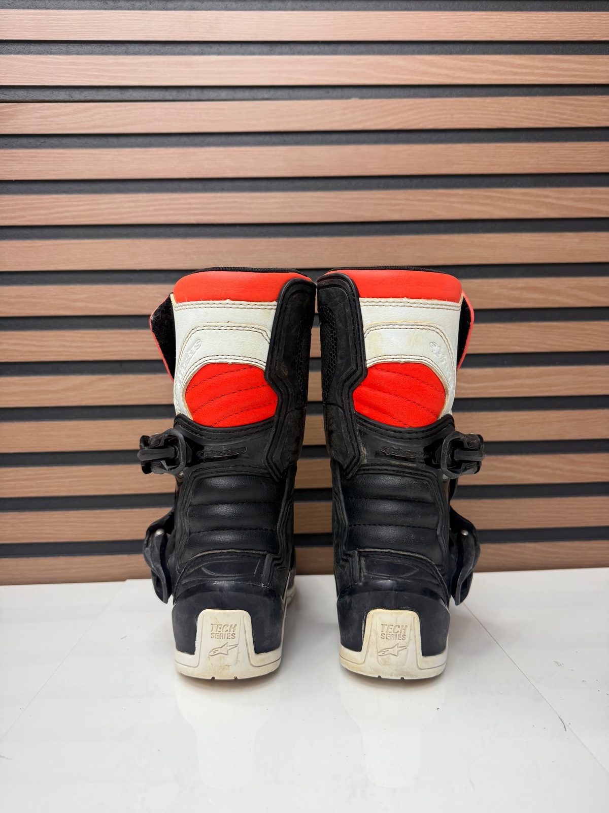 Alpinestars Tech 3S Youth Motocross Boots Orange / White - Size 1 US