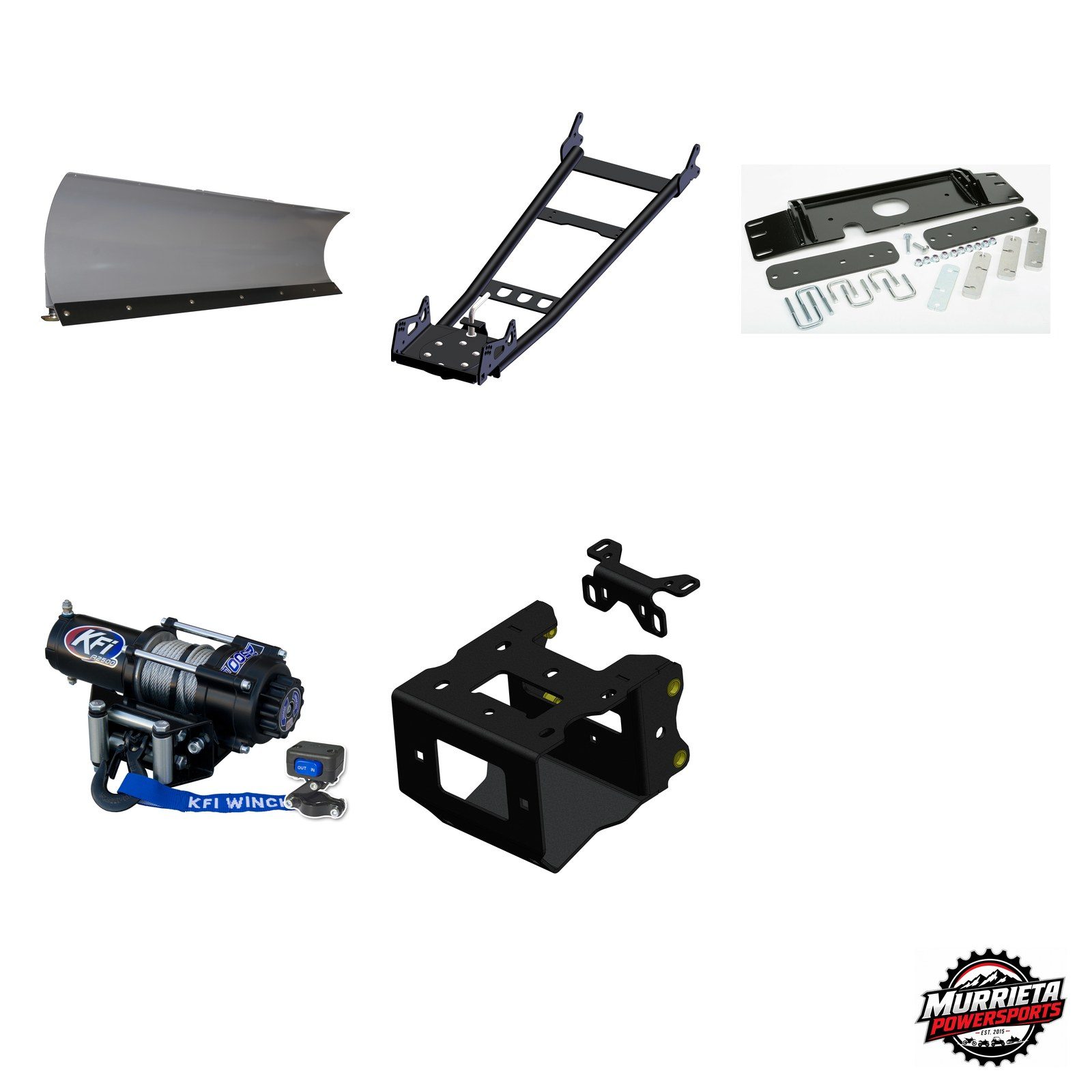 KFI 60" Snow Plow & 2500 lb Winch Combo Kit For 2014-2020 Polaris Sportsman 570
