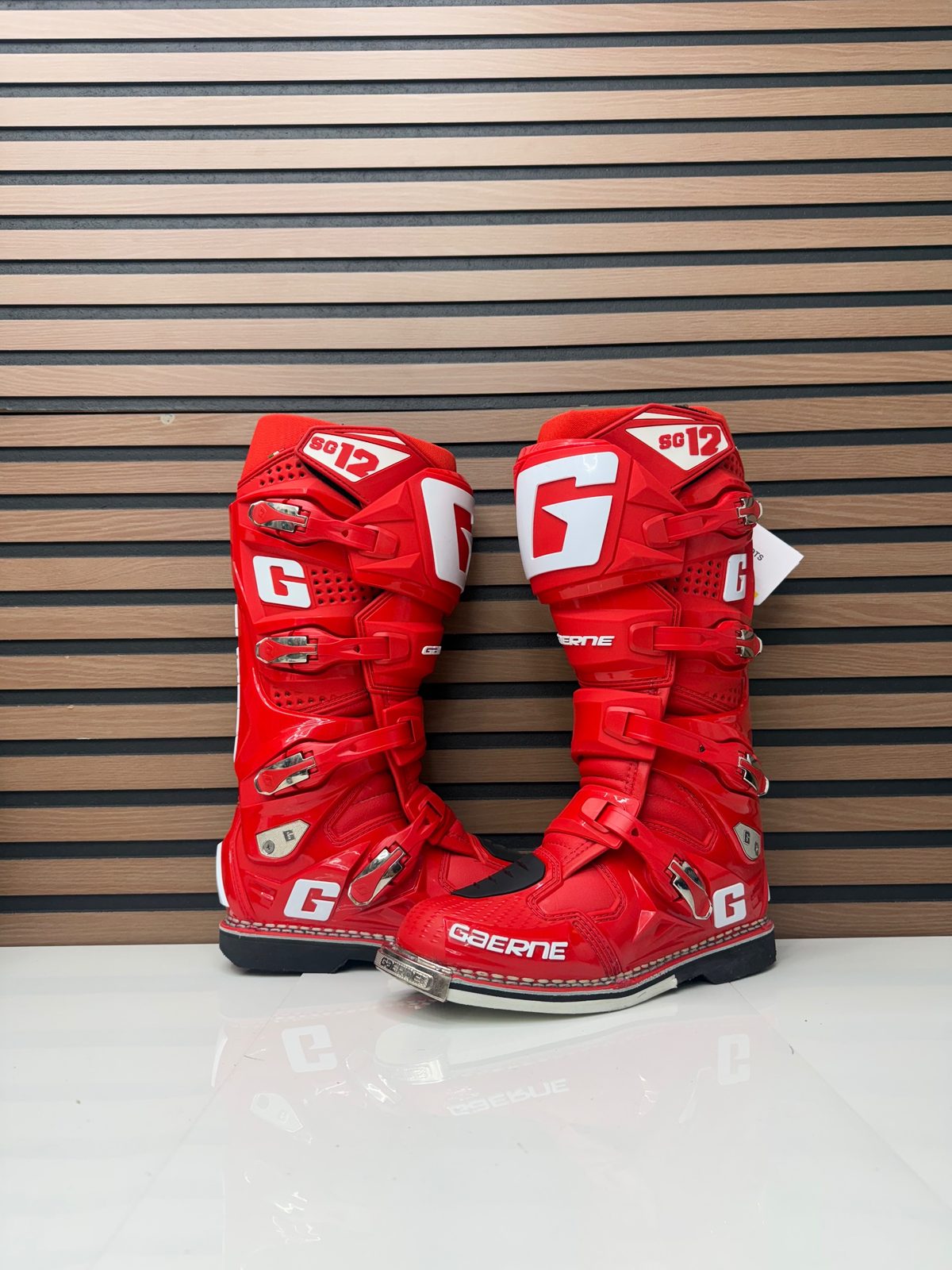 Gaerne SG12 Motocross Boots Red / White Size 9 US New