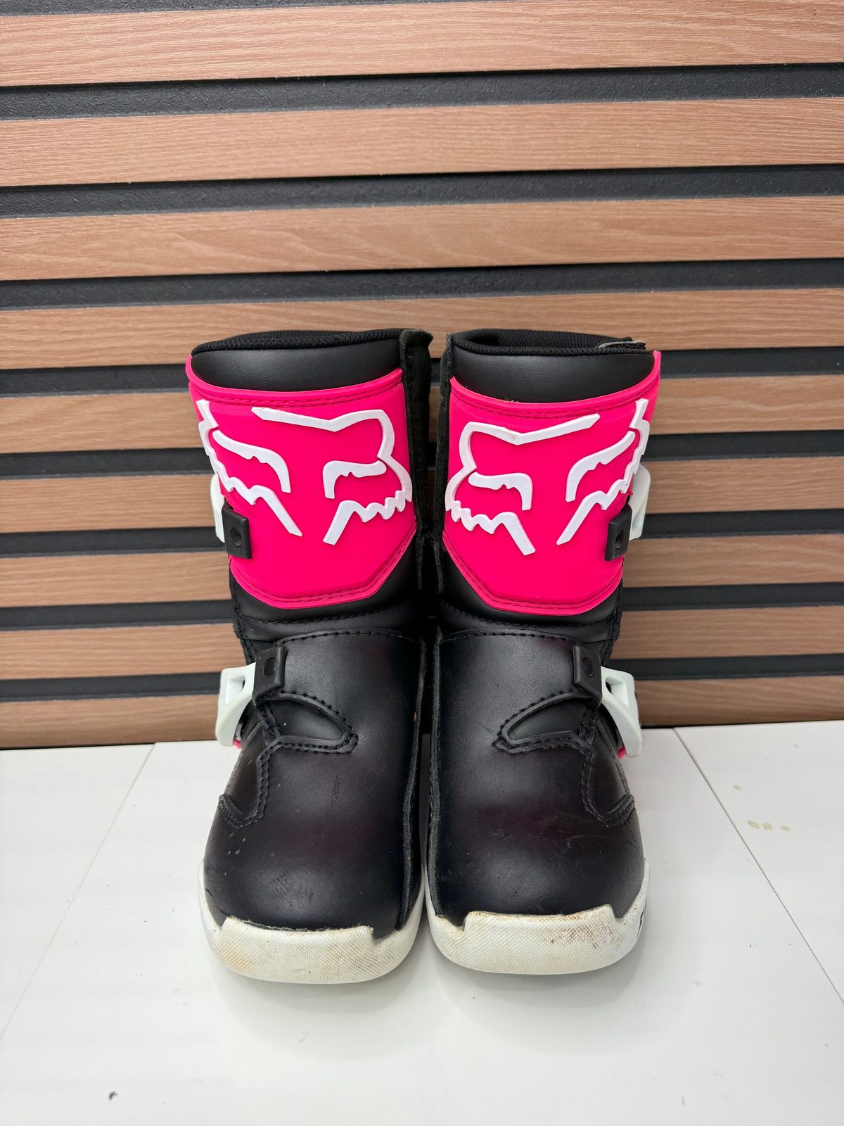 Like New - Fox Racing Kids Comp Boots - Black / Pink - K13