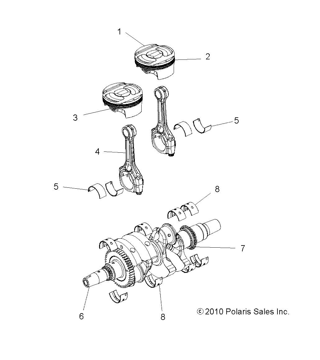 GENUINE OEM POLARIS PISTON PIN CIRCLIP RZR 900 2011 2012 2013 2014 3022328