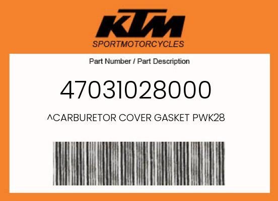 KTM 85 SX 105 SX Husqvarna TC 85 GasGas MC 85 Carburetor Cover Gasket