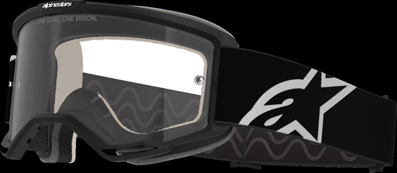 Alpinestars Vision 5 Corp Goggle Black Clear Lens New