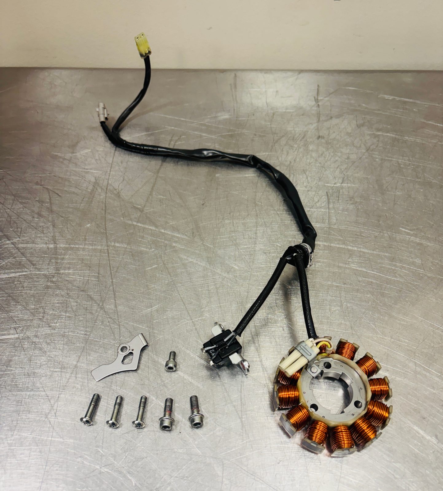 2024-2026 Yamaha YZ250F OEM Stator Assembly with Wire Harness and Bolts - BR9-81410-03-00