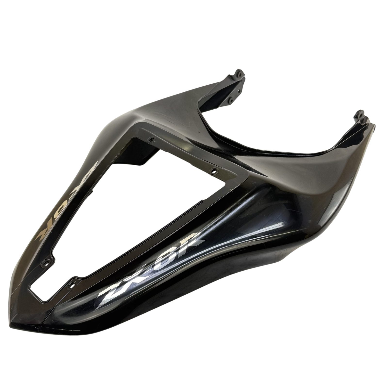 2007-2008 KAWASAKI NINJA ZX6R UPPER TAIL COWL BLACK OEM 36040-0054-17M