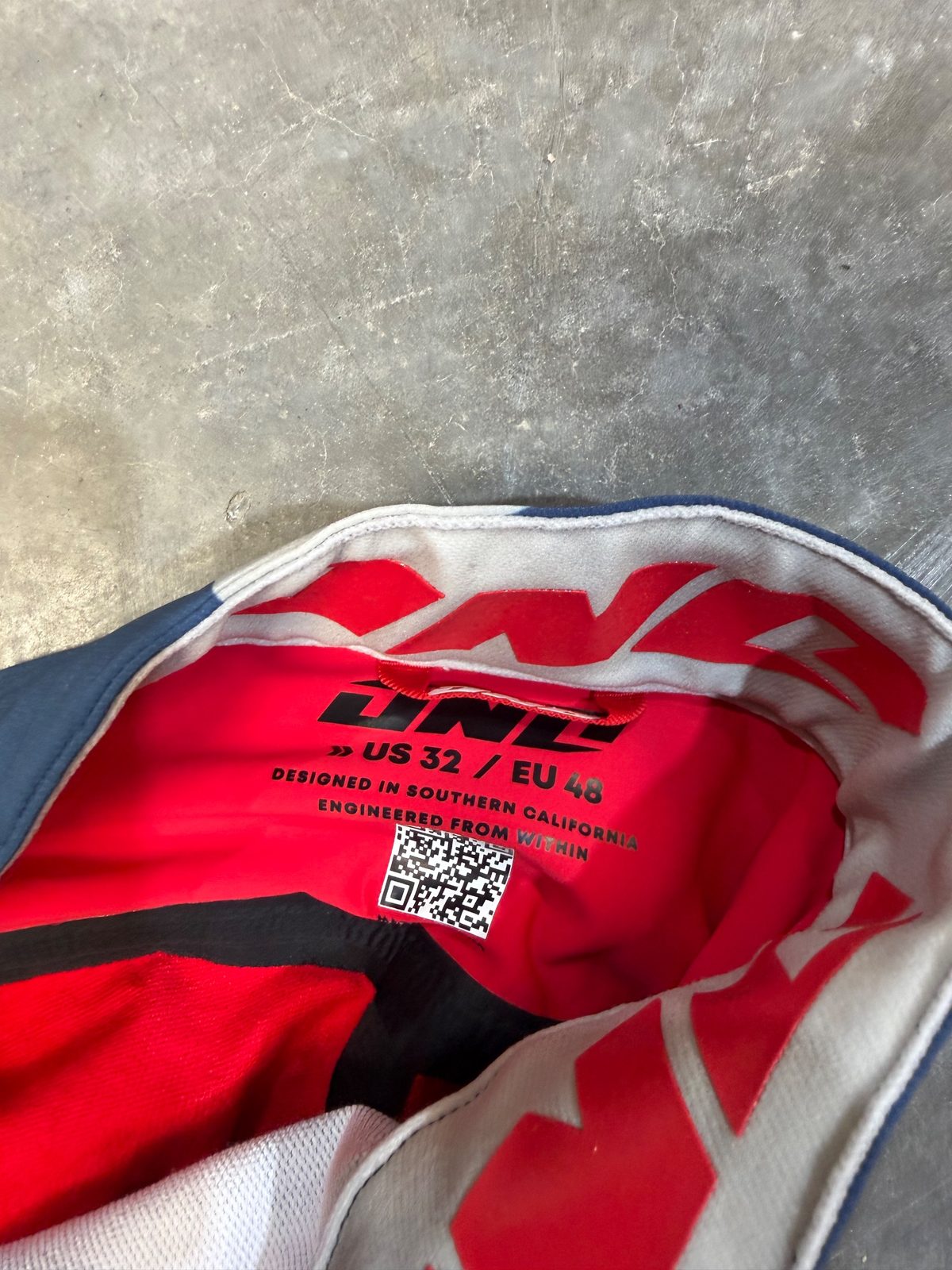 ONE Motocross Riding Pants Size 32 EU 48 Red White Navy