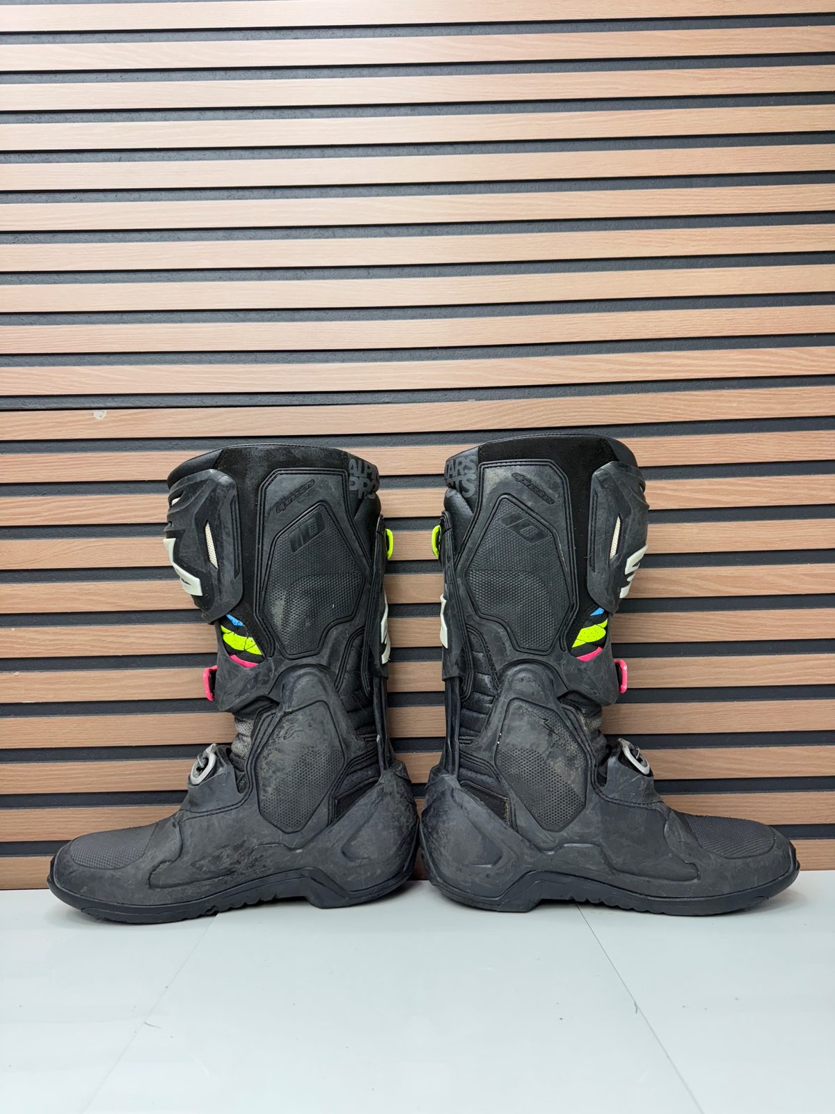 Alpinestars Tech 10 Supervented Motocross Boots Black Pink Size 9