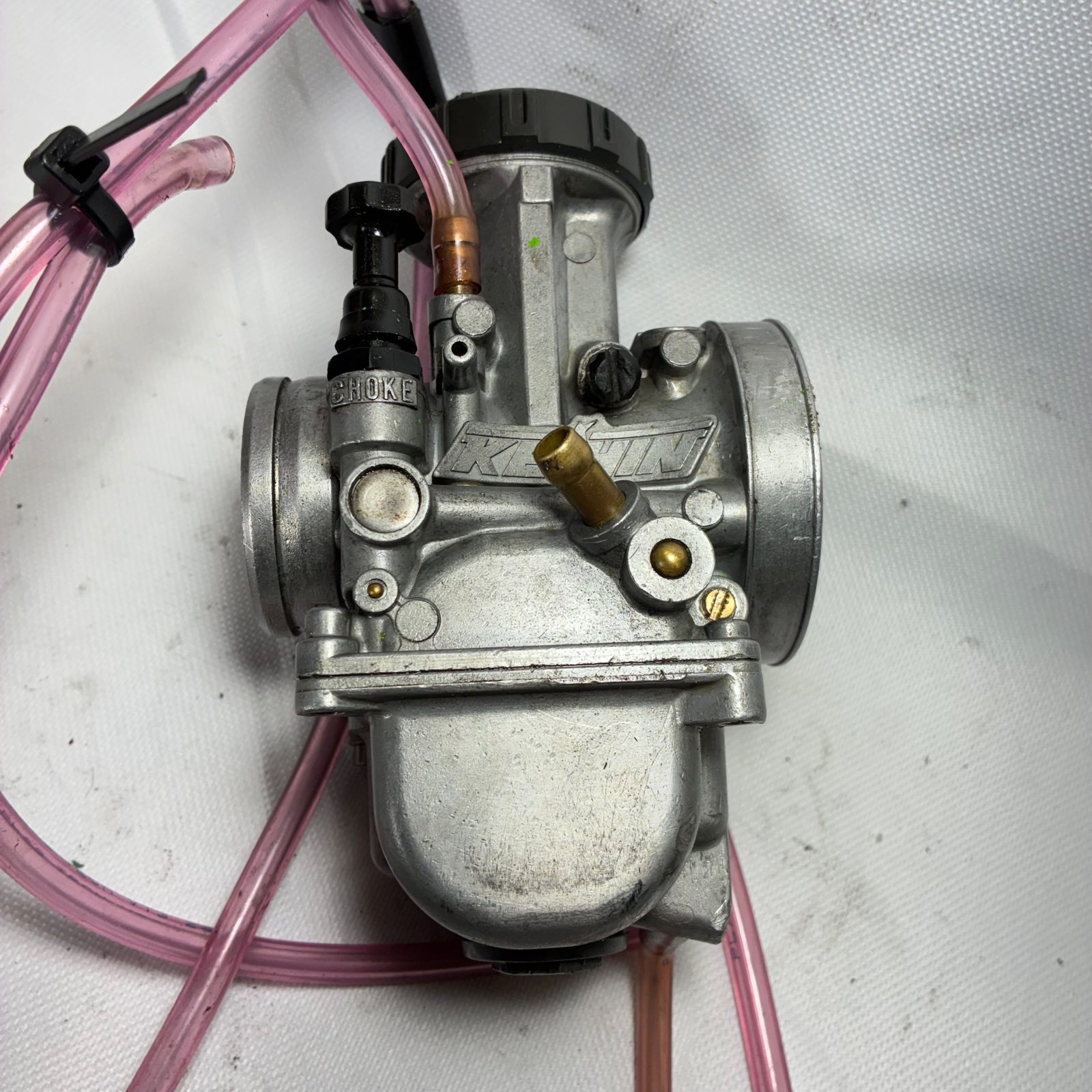 1990 Kawasaki KX125 OEM PWK Carburetor Carb with Vent Lines - 9KTNA QC5 - 15001-1562
