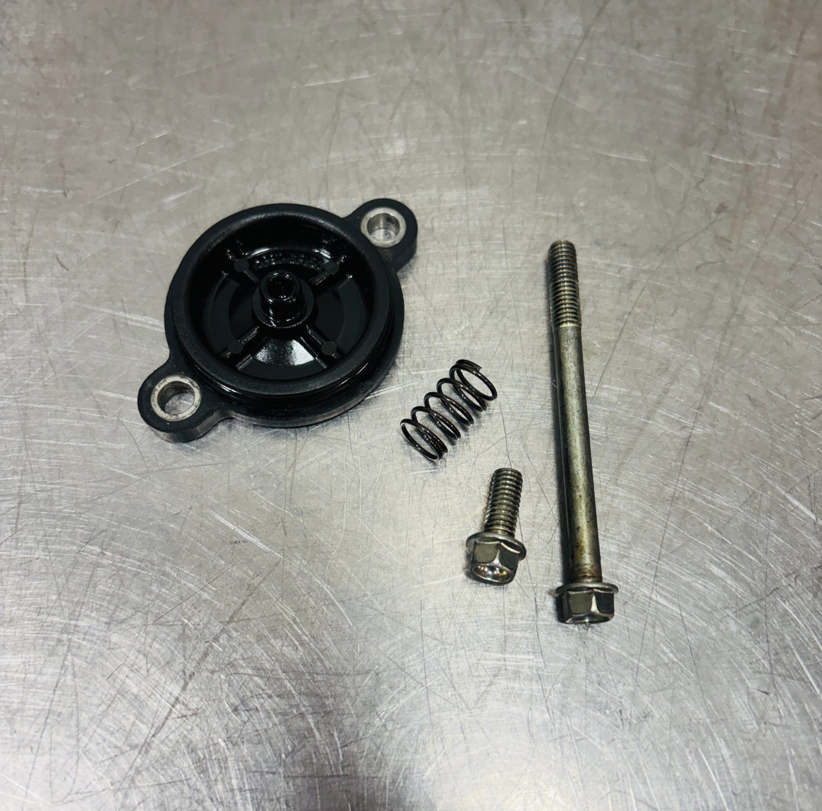 2024 Kawasaki KX450 OEM Oil Filter Cover with Spring and Bolts - 92055-0839