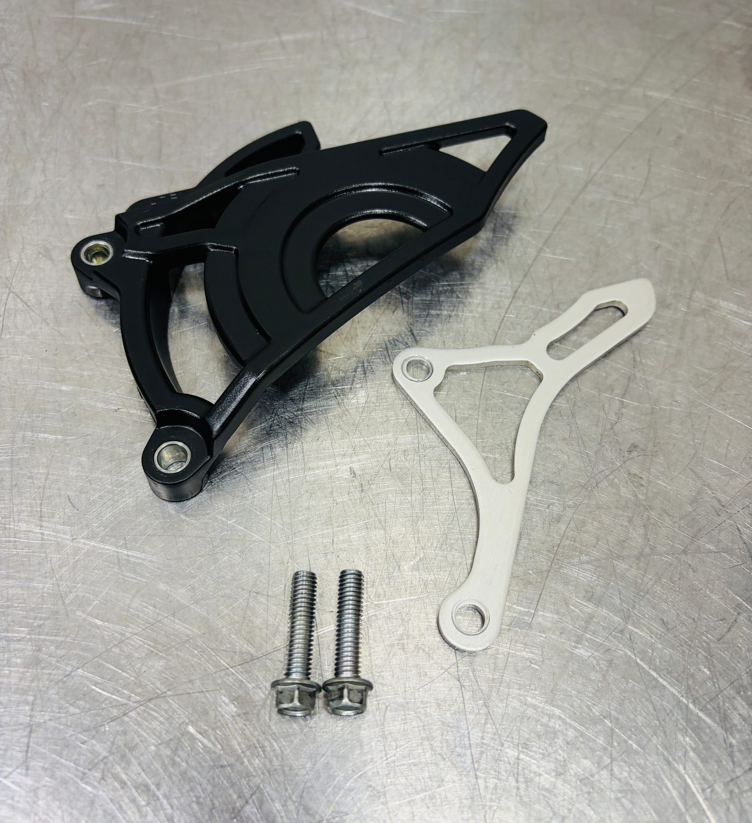 2024 Yamaha YZ250F OEM Front Drive Sprocket Cover Case Saver with Stay Bracket and Bolts - 1SL-17466-00-00