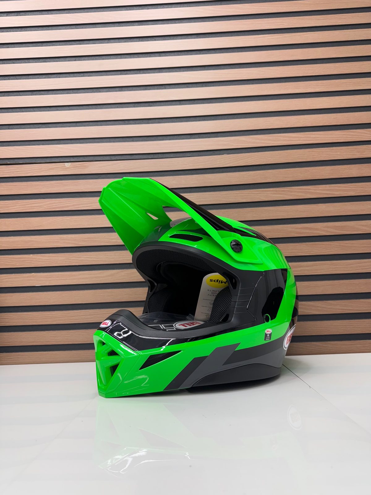 New Bell MX-10 MIPS Dyno Helmet Green / Black - Size XL
