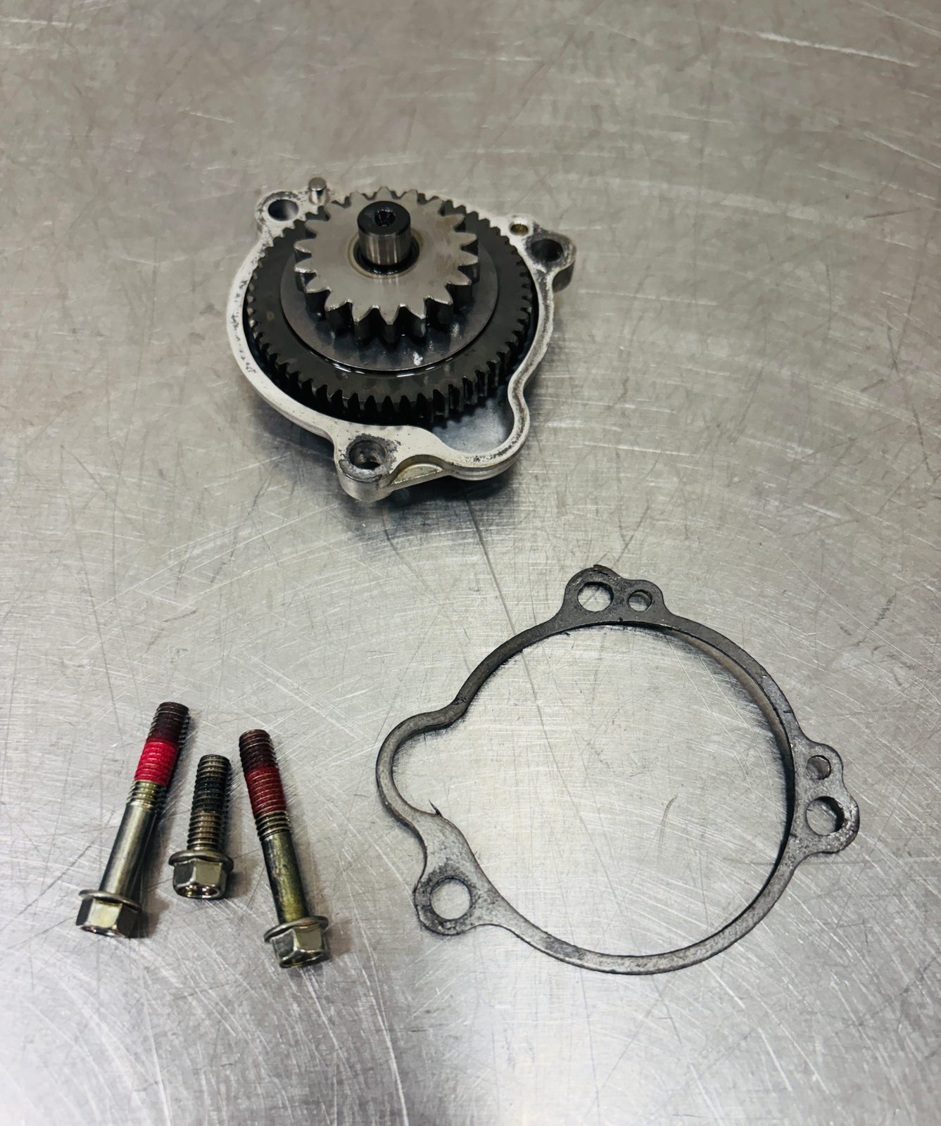 2024 Kawasaki KX450 OEM Starter Idler Gear with Cover Gasket and Bolts - 39076-0037