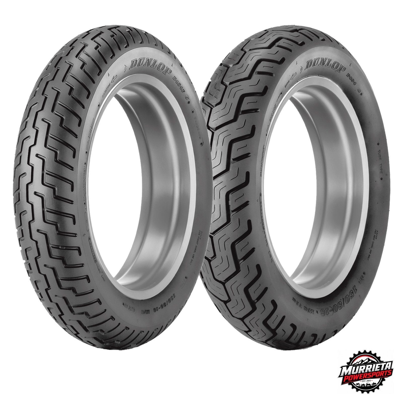 Dunlop D404 100/90-19 130/90-17 Front Rear Tire Set Motorcycle Tires