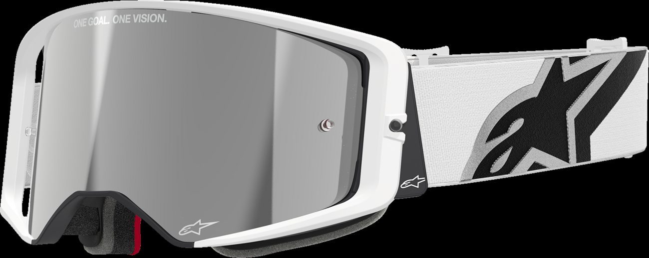 Alpinestars Supertech Corp Goggle White Silver Mirror Lens New