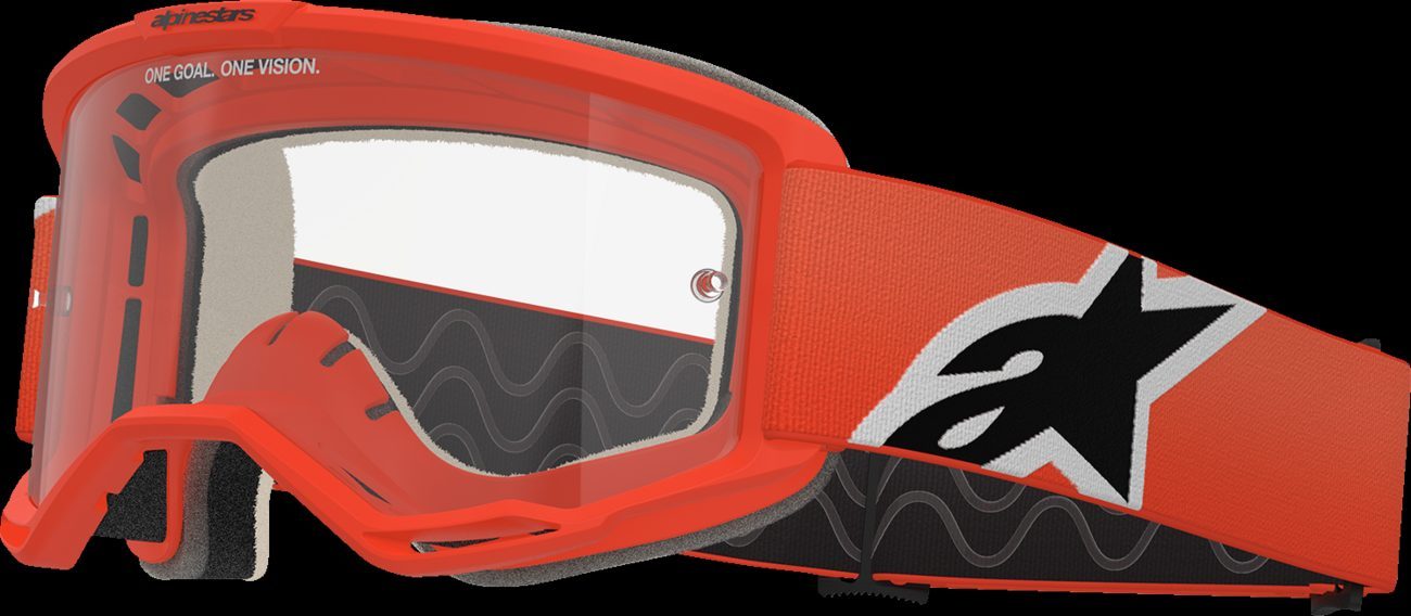 Alpinestars Vision 5 Corp Goggle Orange Clear Lens New