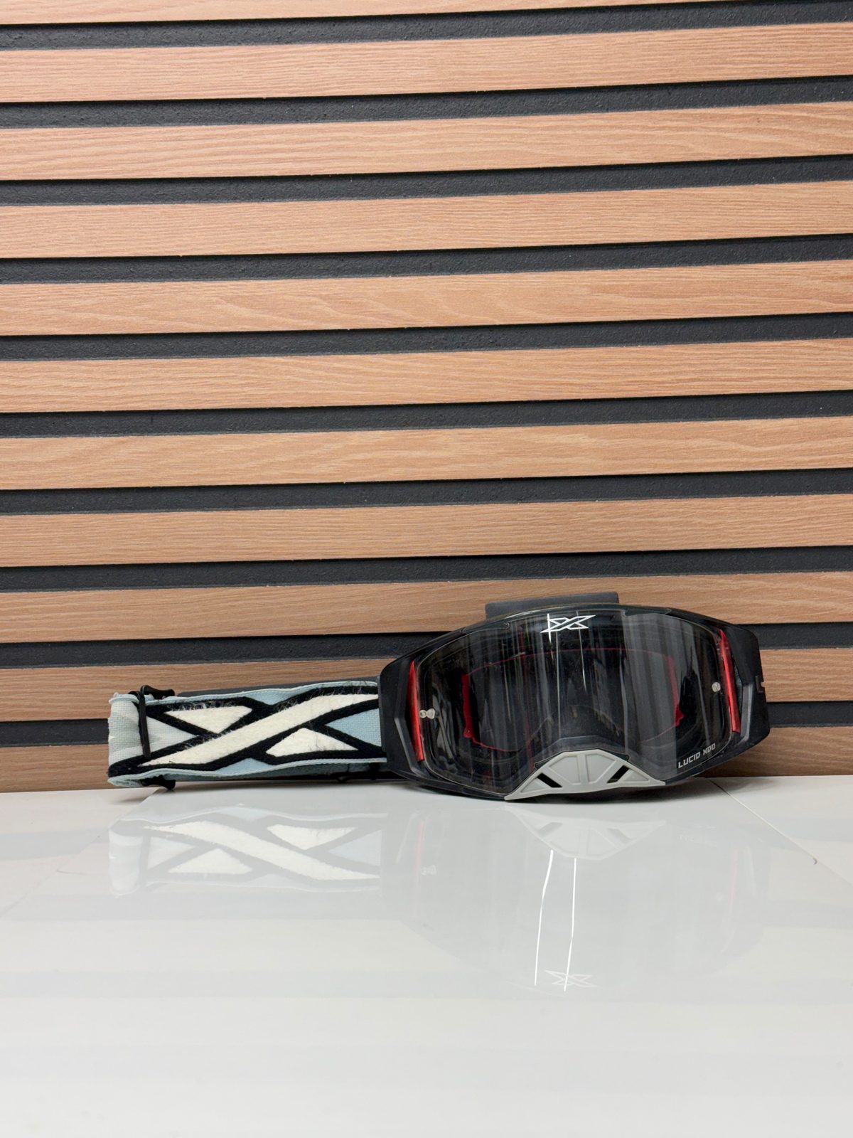 EKS Brand Lucid Motocross Goggles Black Grey Clear Lens MX Offroad Goggle