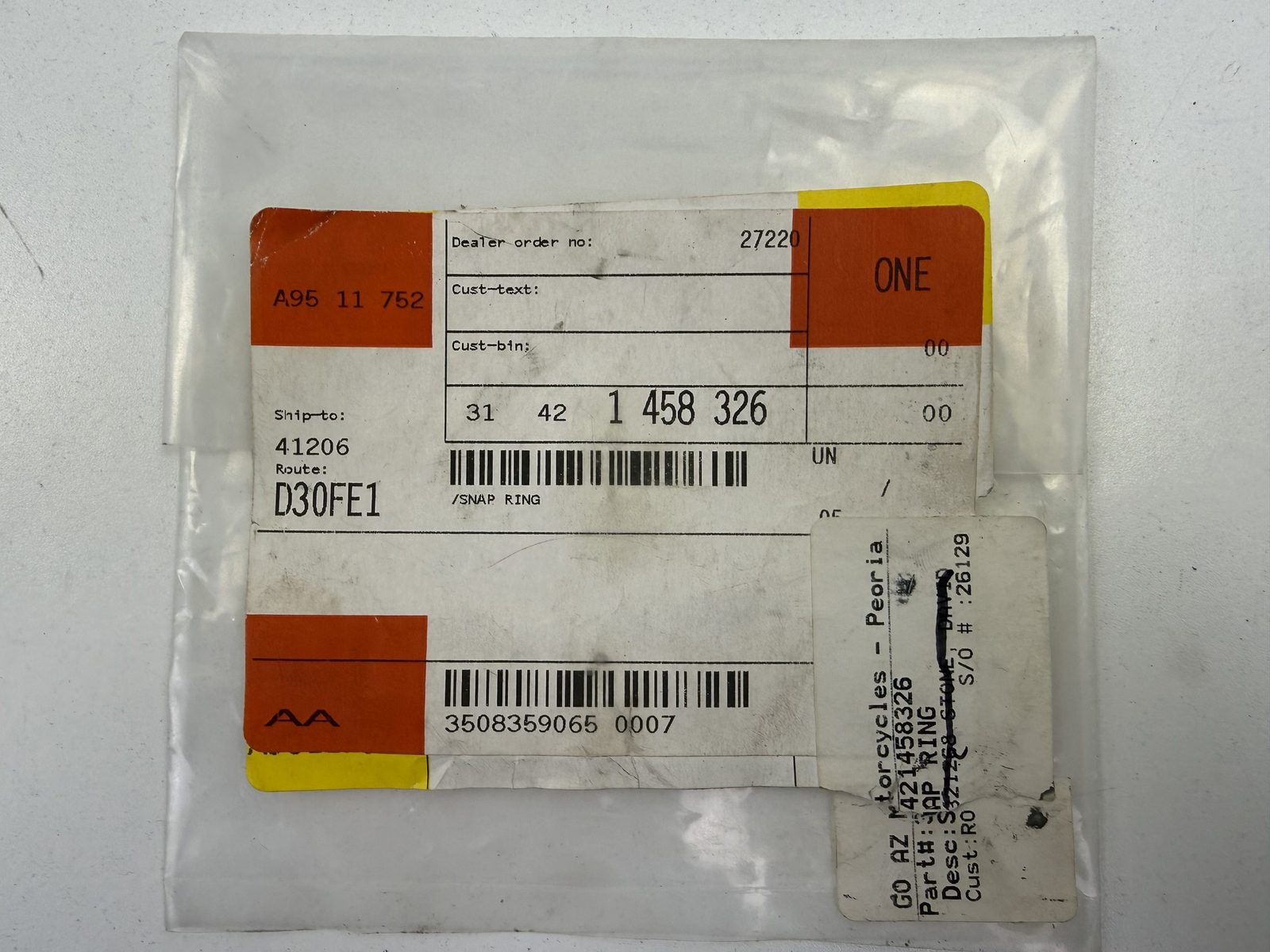 BMW Snap Ring 31421458326