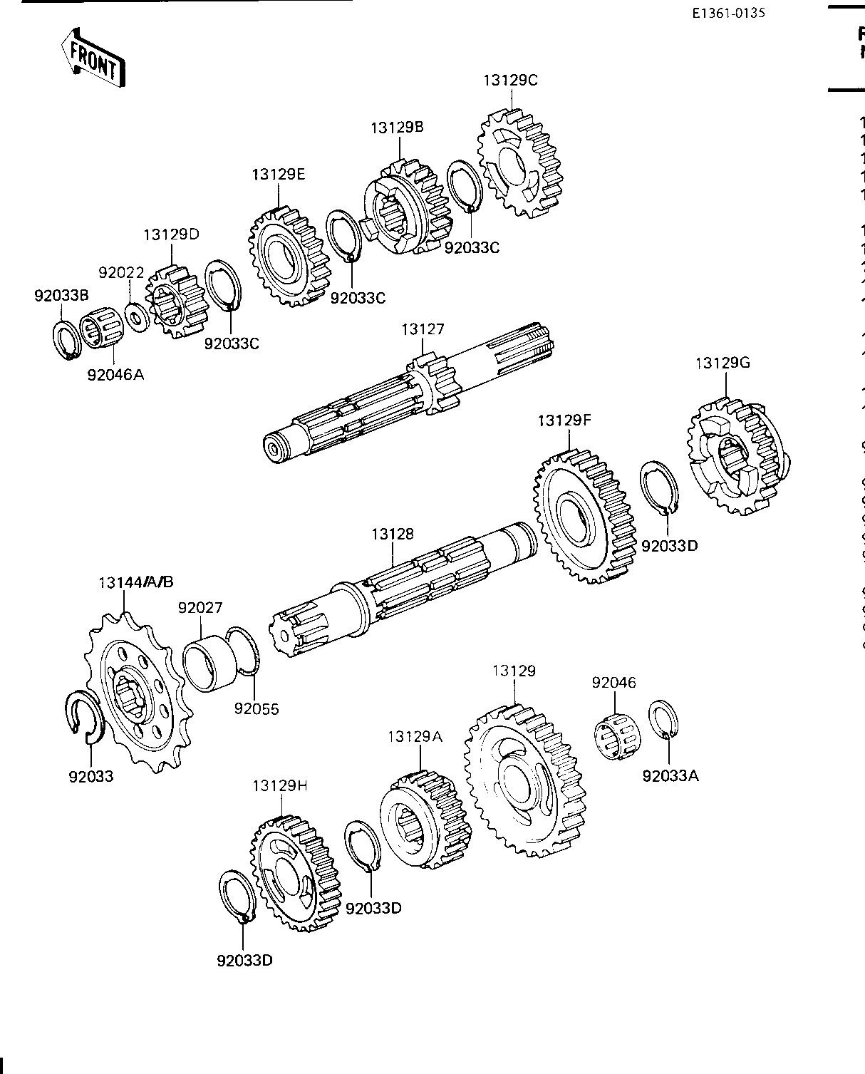 GENUINE OEM KAWASAKI ENGINE SPROCKET 14T 13144-1006 FITS 7 MODELS 1979-1986