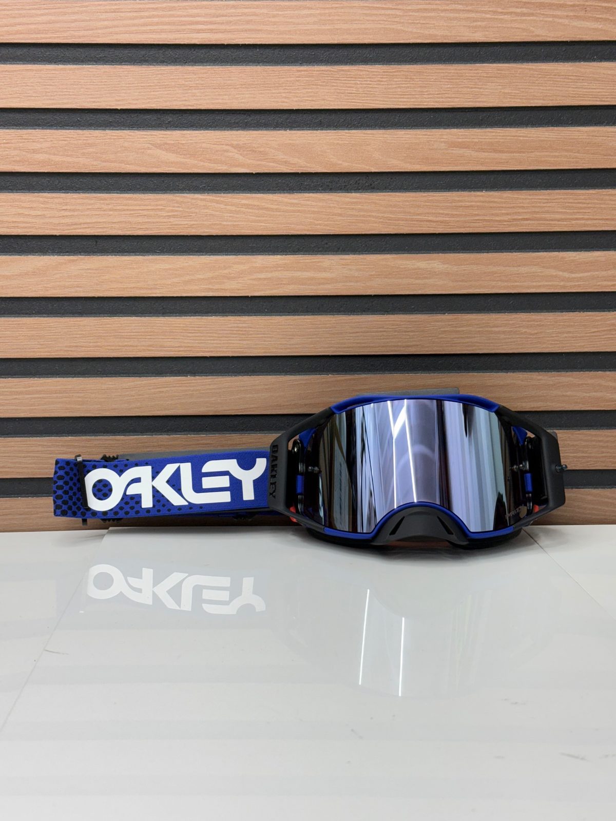 Oakley Airbrake MX Goggle Blue Black Prizm Sapphire Iridium Lens Motocross New