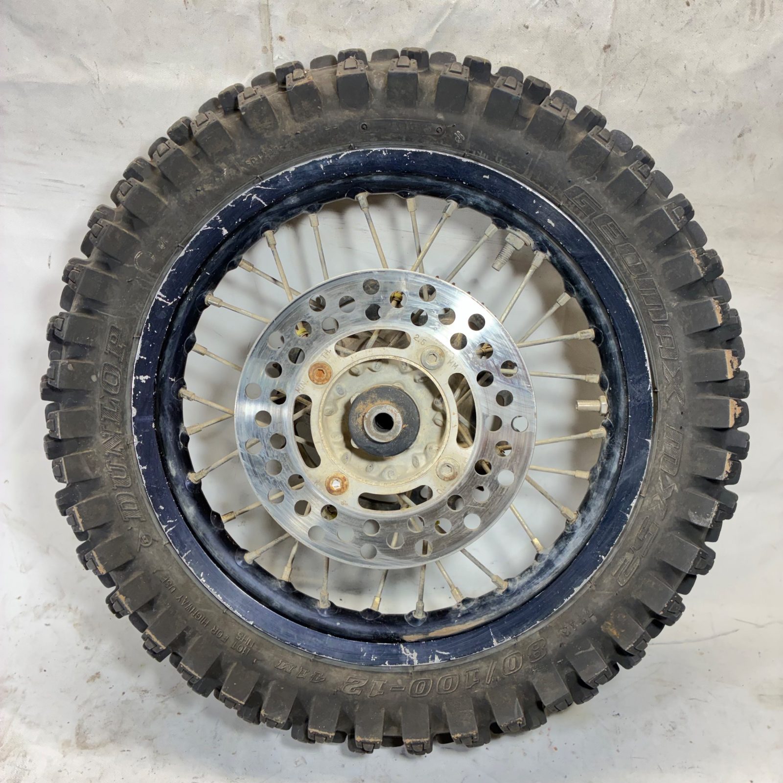 2003 Kawasaki KX65 OEM Rear Wheel Complete Assembly 12x1.60 Rotor Sprocket - 21007-1364
