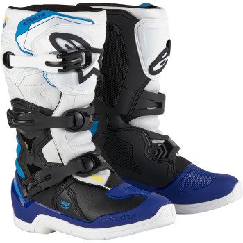 ALPINESTARS  Youth Tech3S Boots - White/Black/Blue - US 2 / EU 34