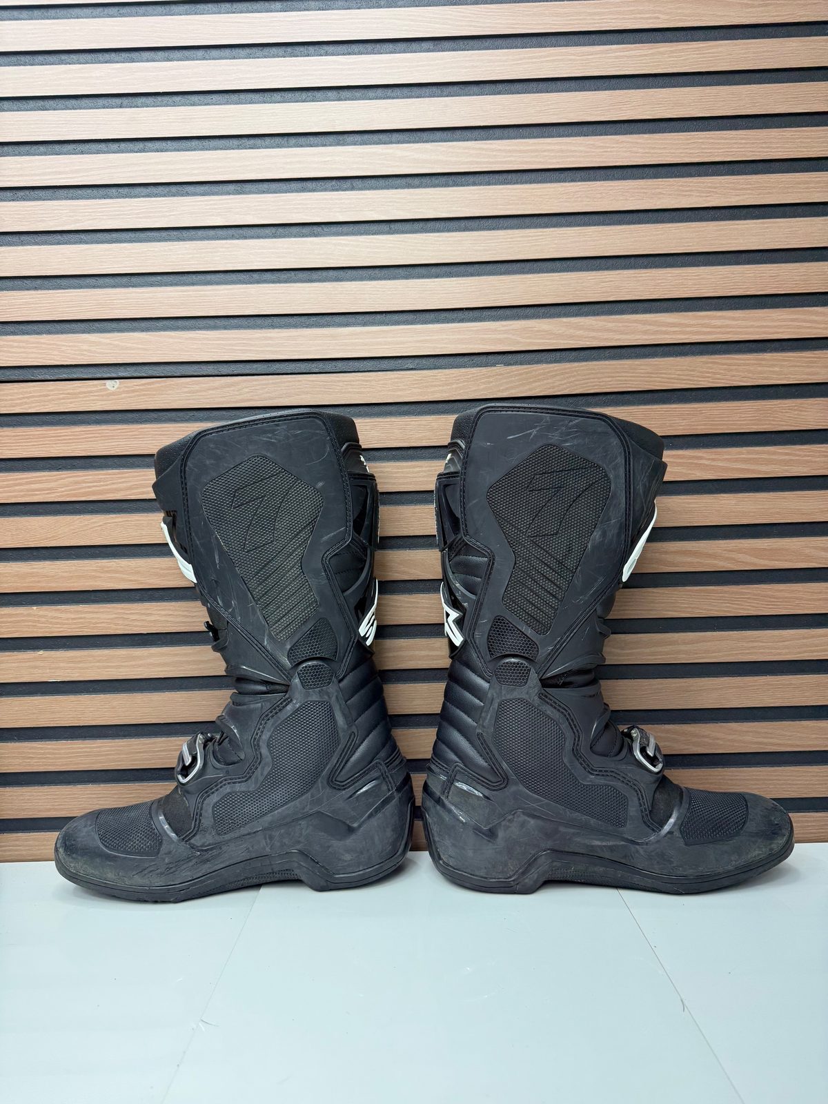 Alpinestars Tech 7 Motocross Boots Black White Mens Size 10 MX Offroad