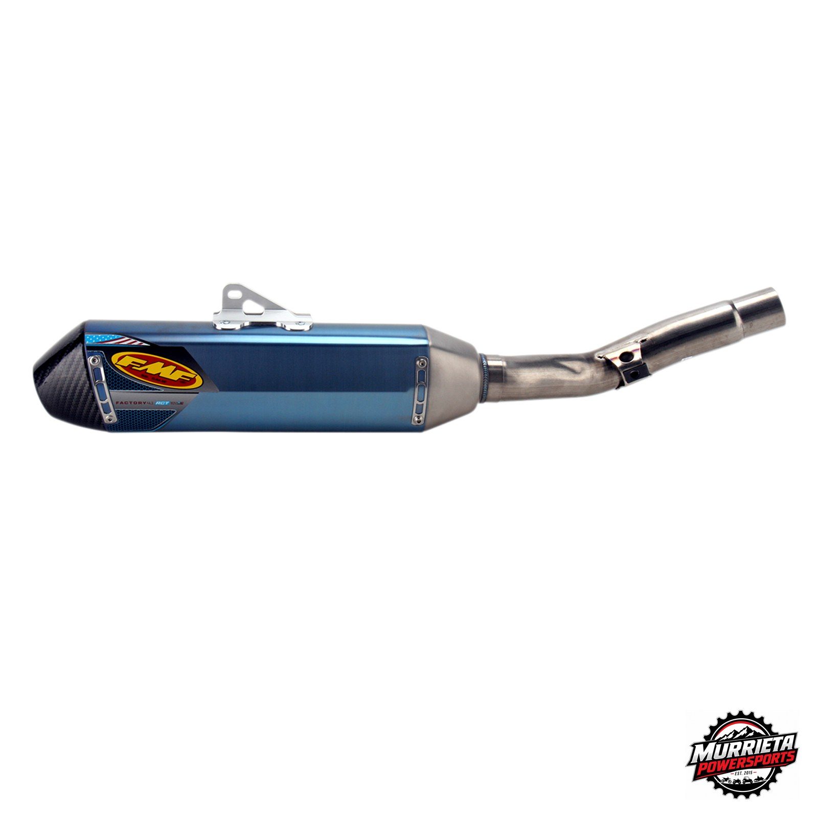 FMF Factory 4.1 RCT Slip-On Titanium Muffler Blue Kawasaki KX250F 09-16 042259