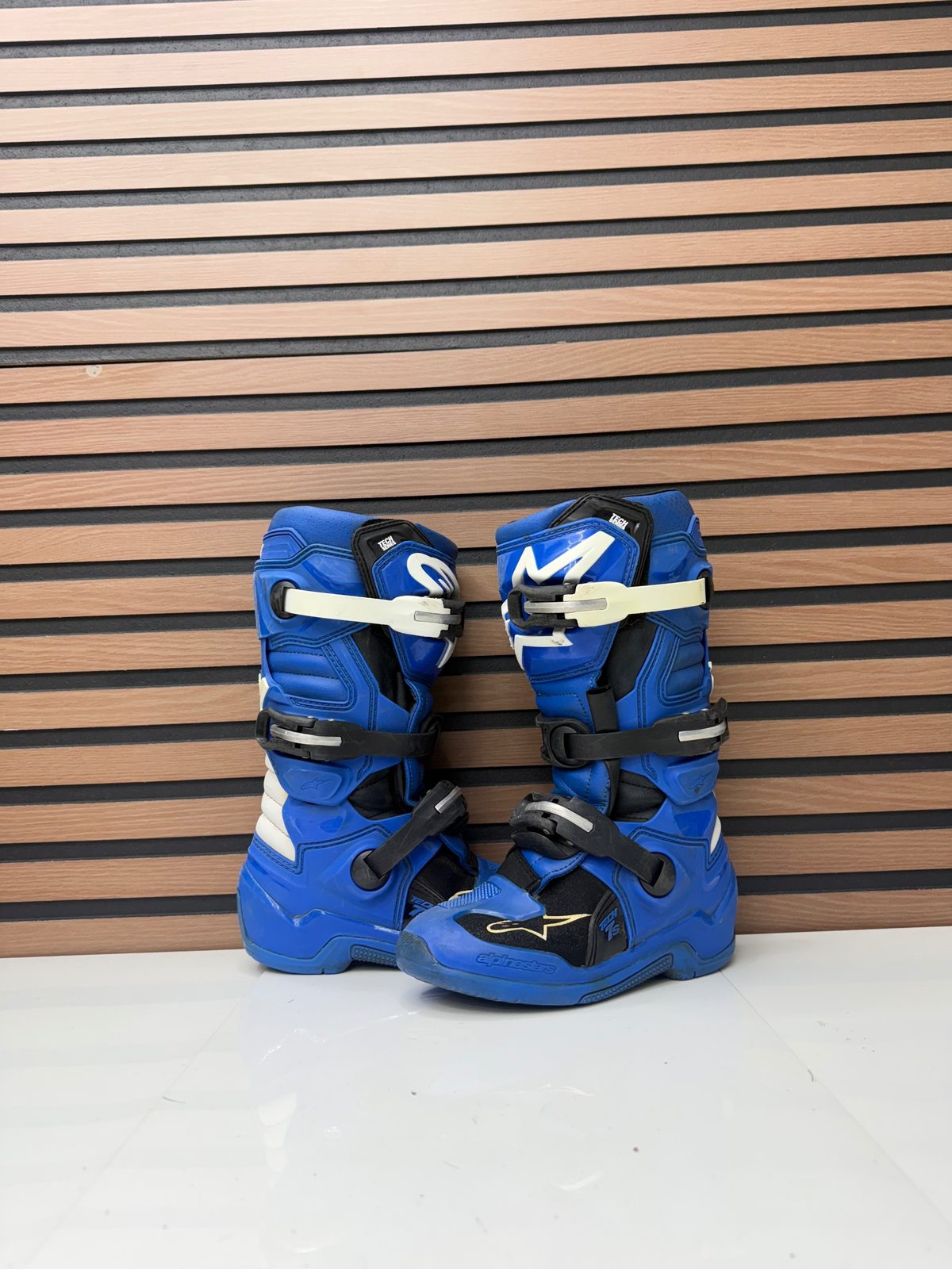 Alpinestars Tech 7S Youth Motocross Boots Blue / Black - Size 2 Youth EUR 34
