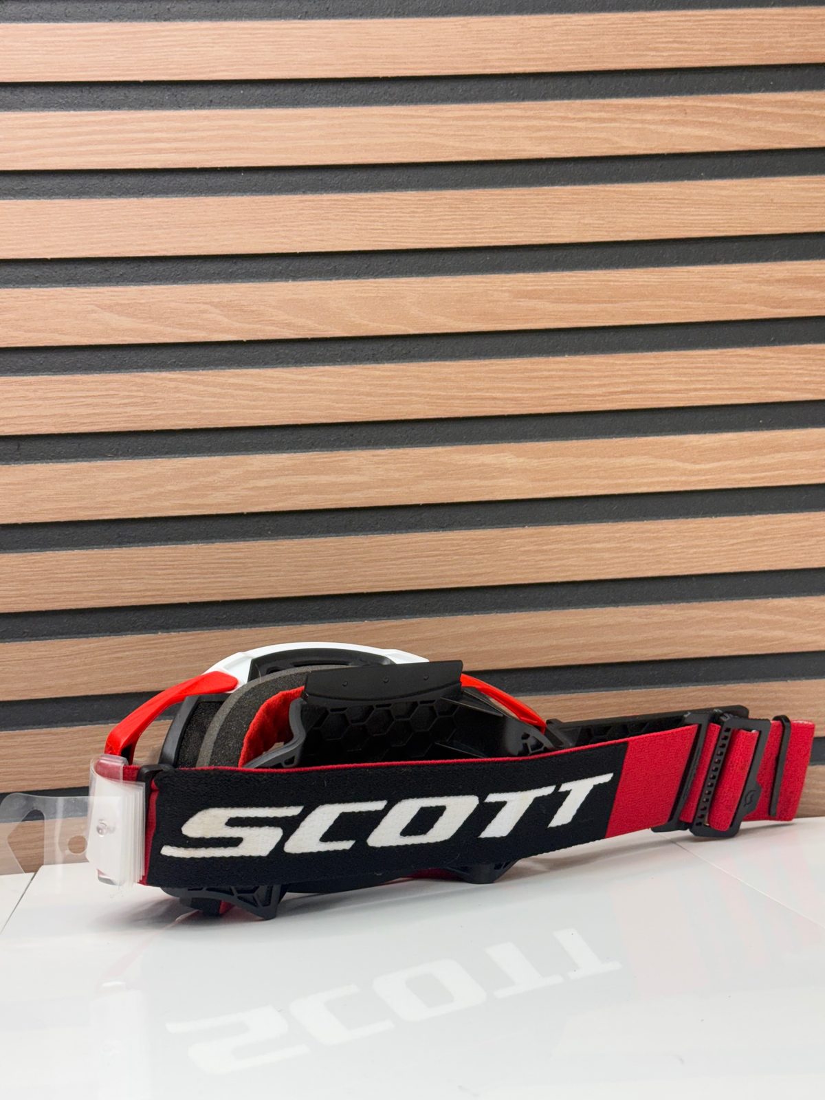 Scott Prospect MX Goggles Red White Black Clear Lens Motocross Used
