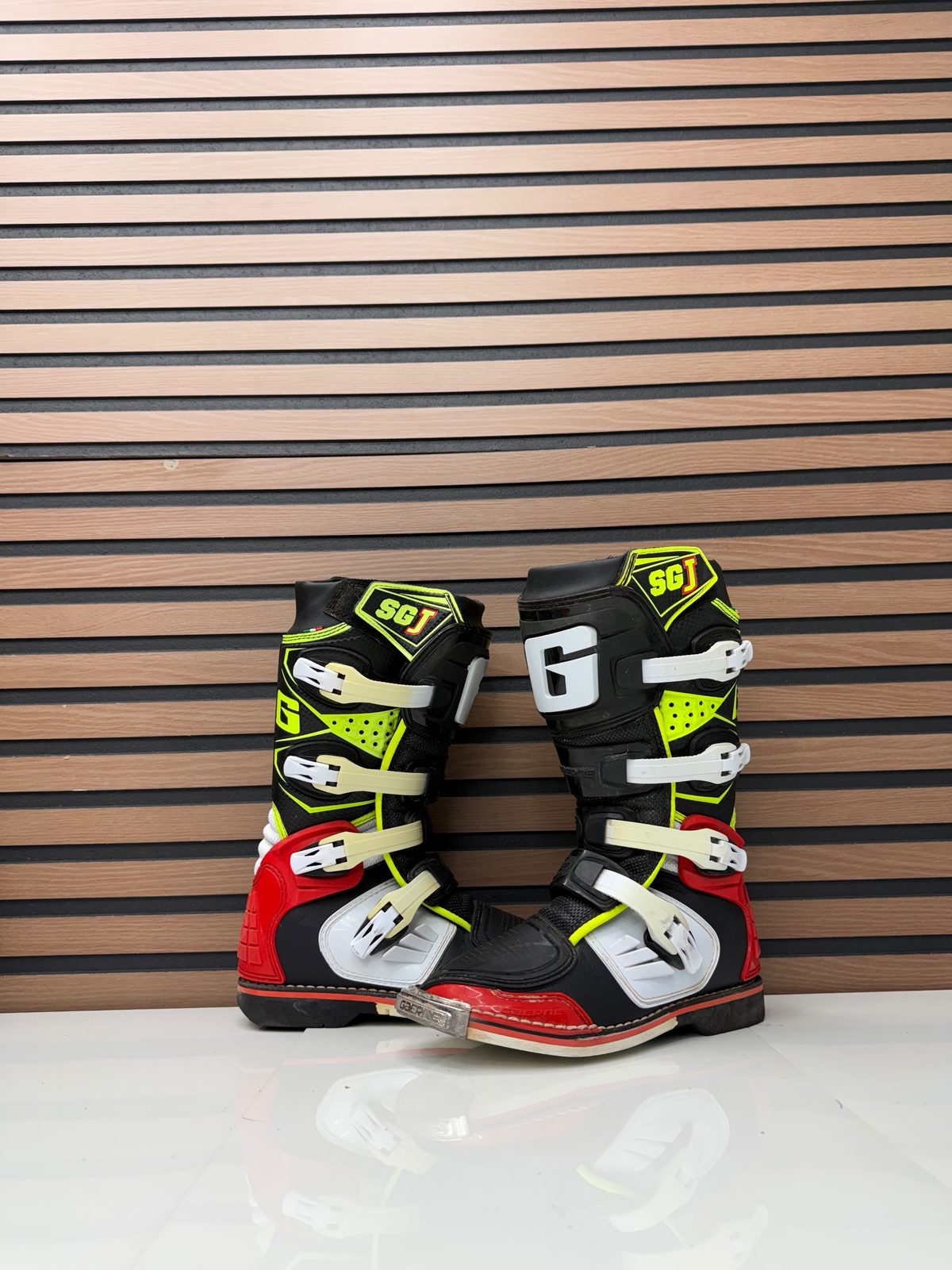 Gaerne SG-J MX Boots Red / Neon - Size 4