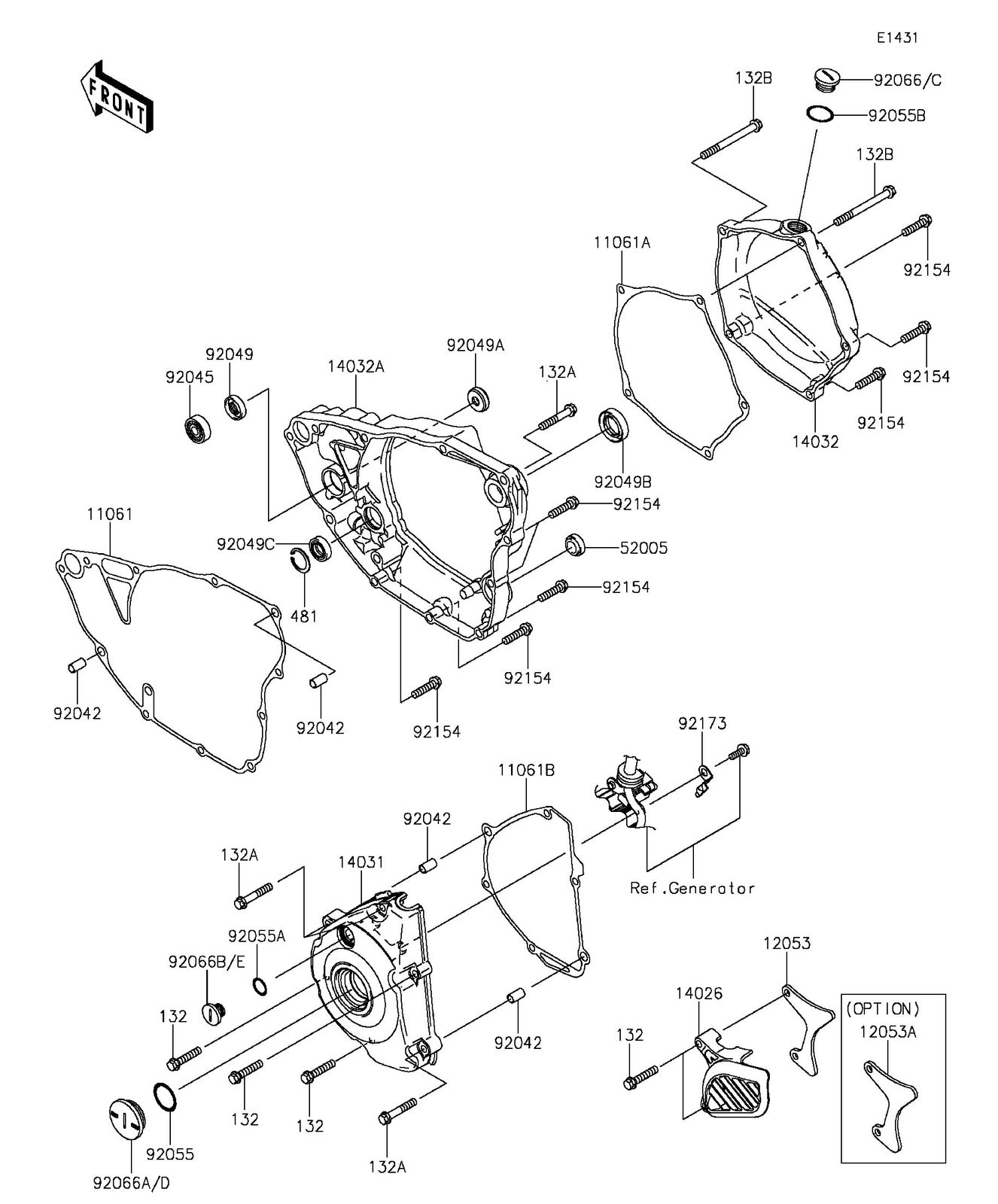 GENUINE OEM KAWASAKI INNER GASKET KX250F 2009-2016