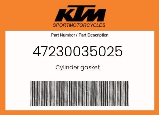 KTM 85 SX Husqvarna TC 85 GasGas MC 85 OEM Cylinder Base Gasket 47230035025