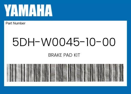 2001 2002 Yamaha YZ125 OEM Brake Pad Kit Brake Pads 5DH-W0045-10-00