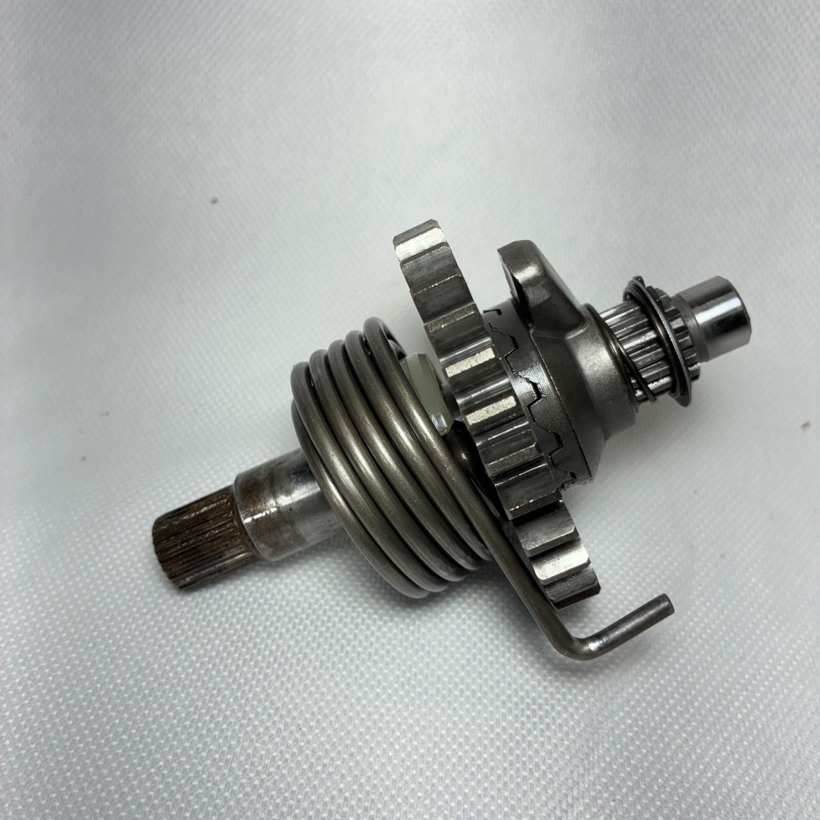 1990 Kawasaki KX125 OEM Kick Start Shaft Spindle Gear with Return Spring - 13066-1019