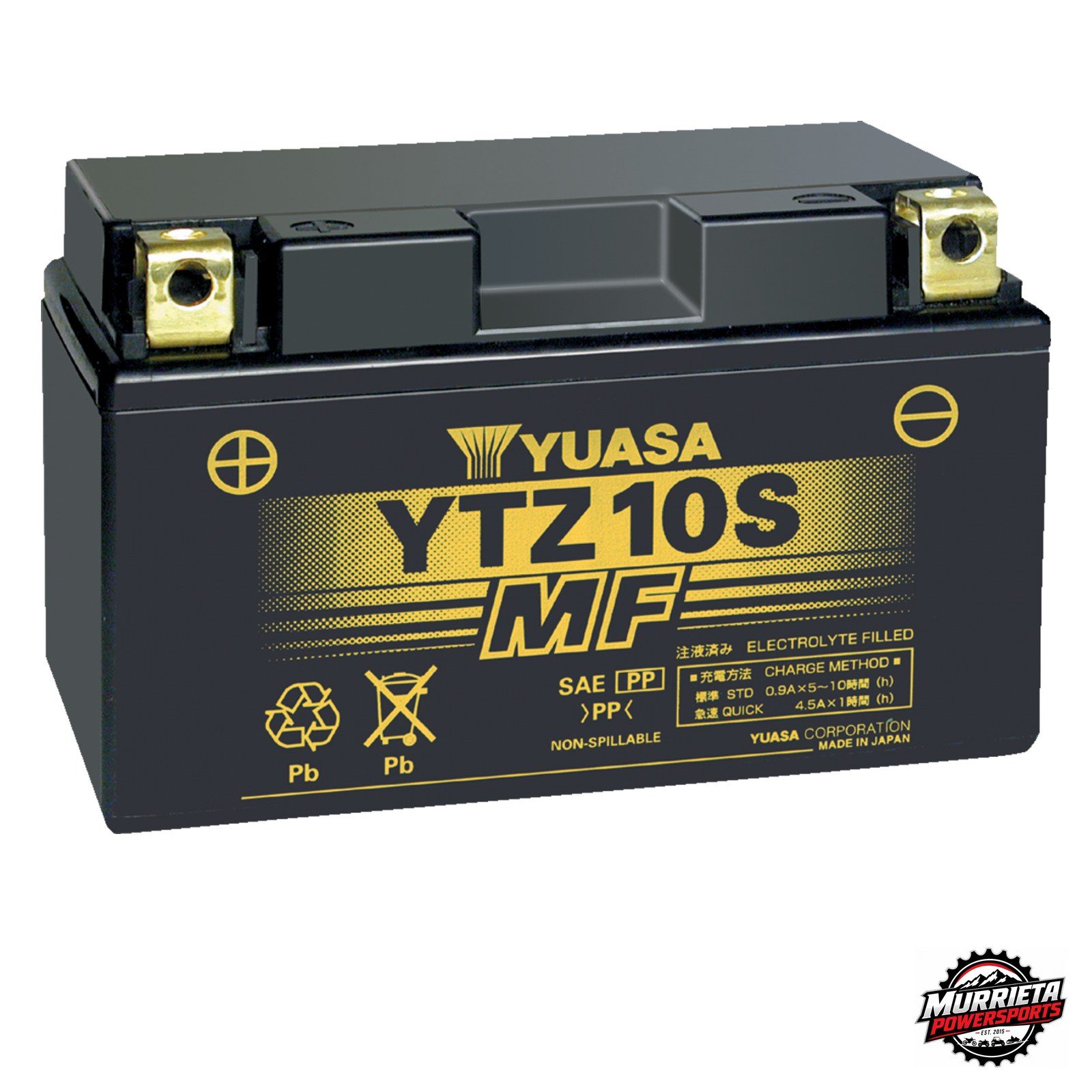 Yuasa YTZ10S AGM Maintenance Free 12V Battery Factory Activated MV Agusta F4