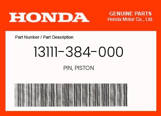 Honda OEM Piston Pin - 13111-384-000