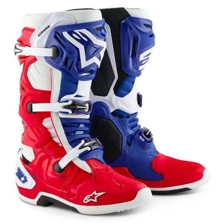 Alpinestars Tech 10 LE Fortitude Red/Wht/Blu Boots - New in Box - Hard to Find