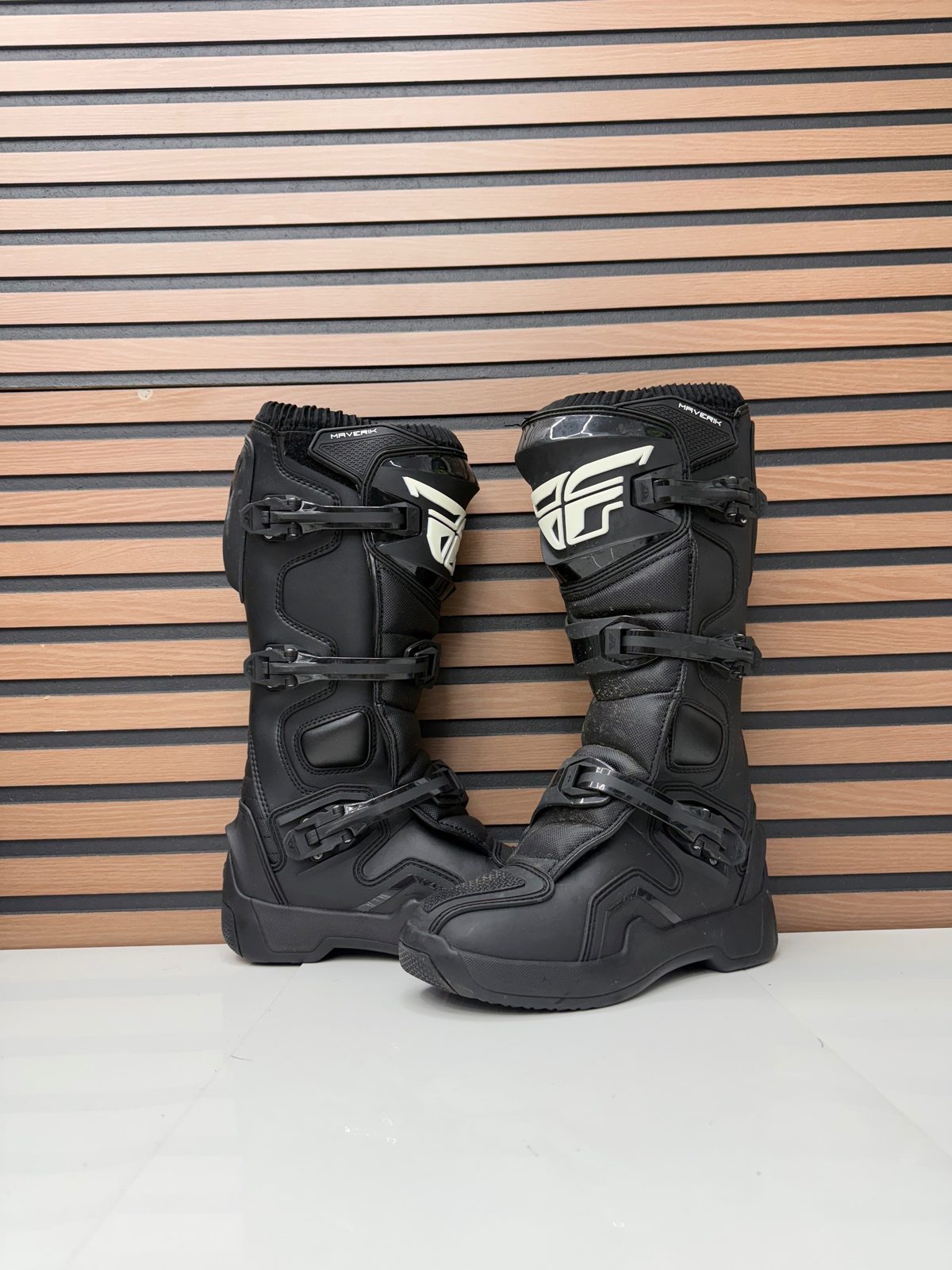 Fly Racing Maverik Motocross Boots Black Size 7 Youth MX Off-Road Boots