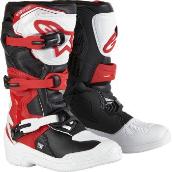 Alpinestars Youth Tech 3S Boots (Youth 6) - White/Black/Red